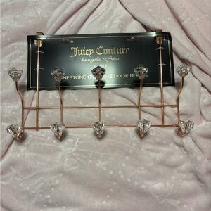 Juicy Couture Rose Gold Door Hook with Rhinestones